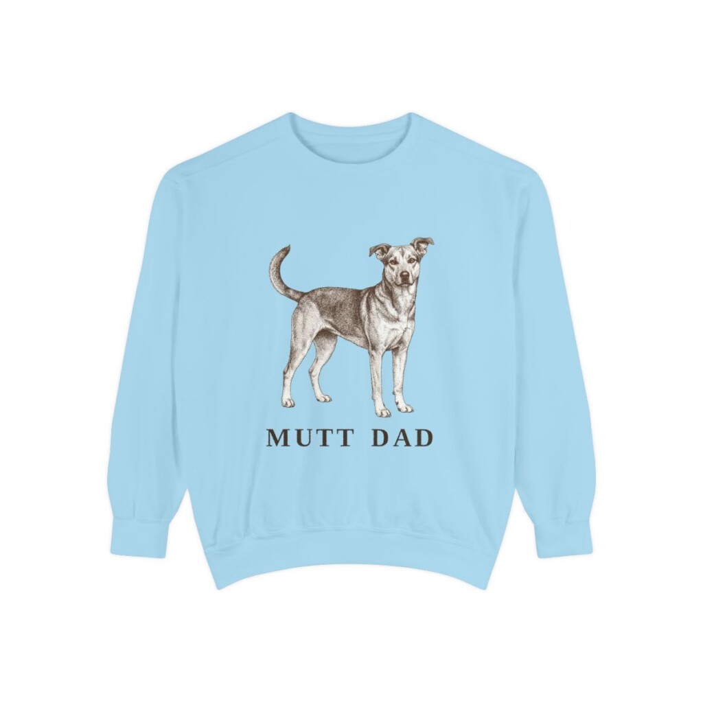 Mutt Dad Sweatshirt, Chambray, front view