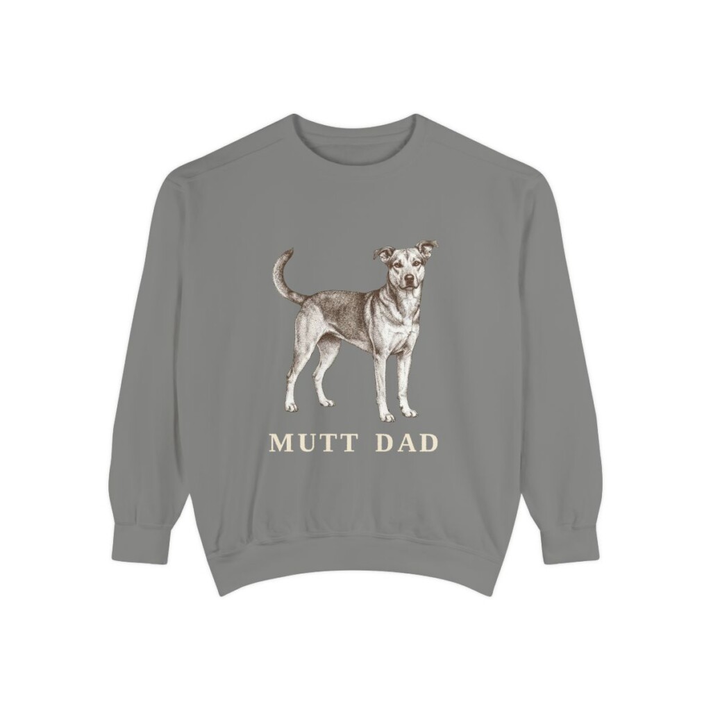 Mutt Dad Sweatshirt, Grey, front view