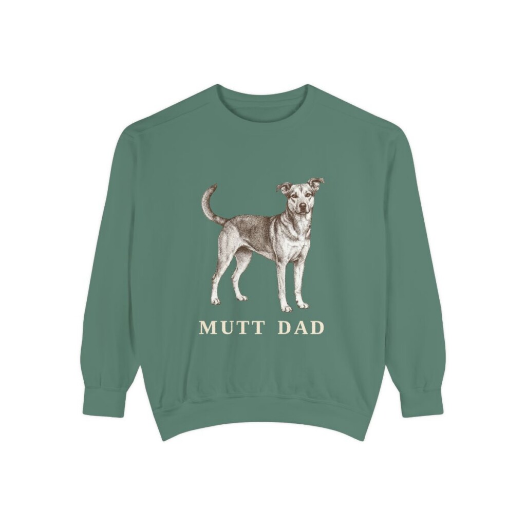 Mutt Dad Sweatshirt, Light Green, front view