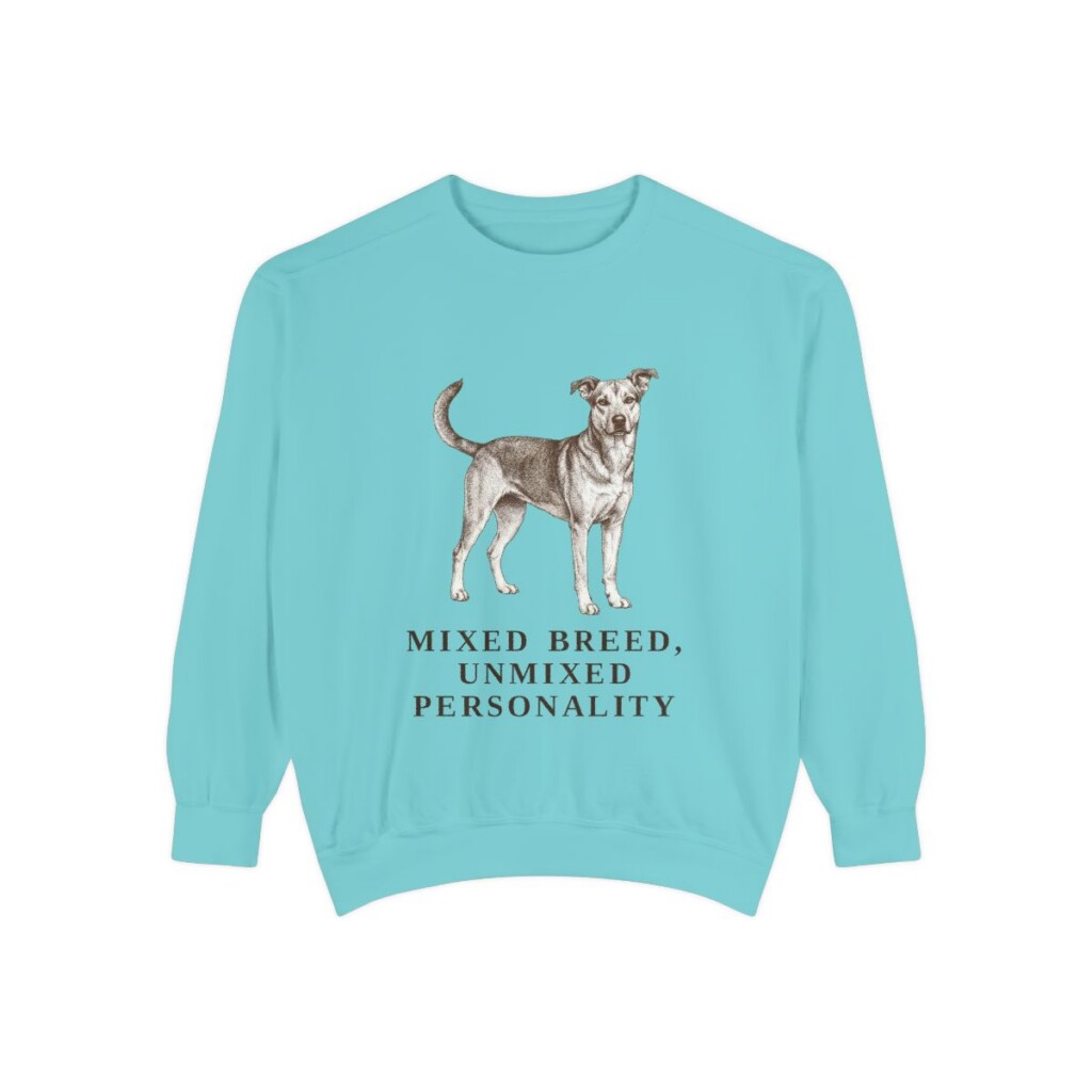 Mutt Humor Sweatshirt, Chalky Mint, front view