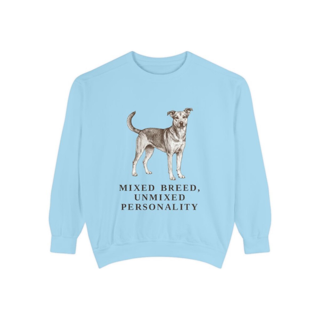 Mutt Humor Sweatshirt, Chambray, front view