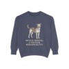 Mutt Humor Sweatshirt, Denim, front view