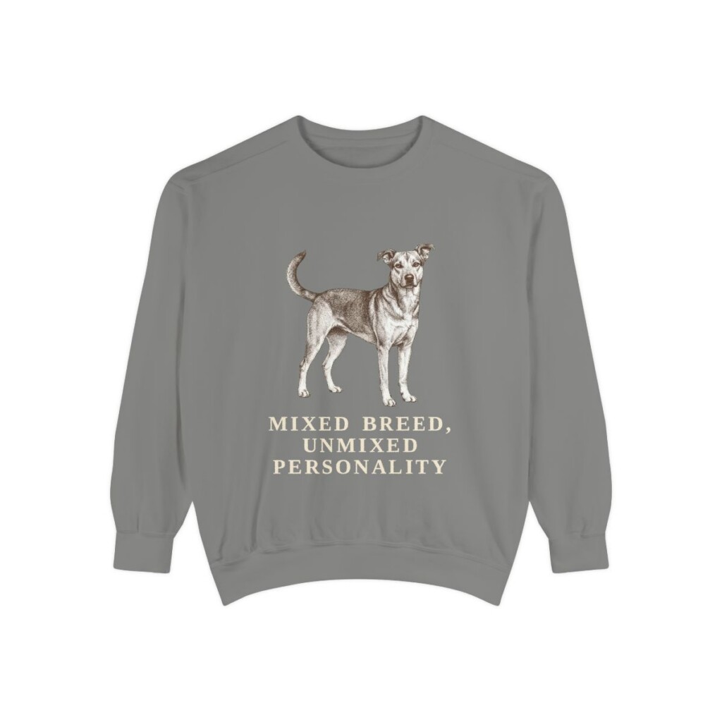Mutt Humor Sweatshirt, Grey, front view