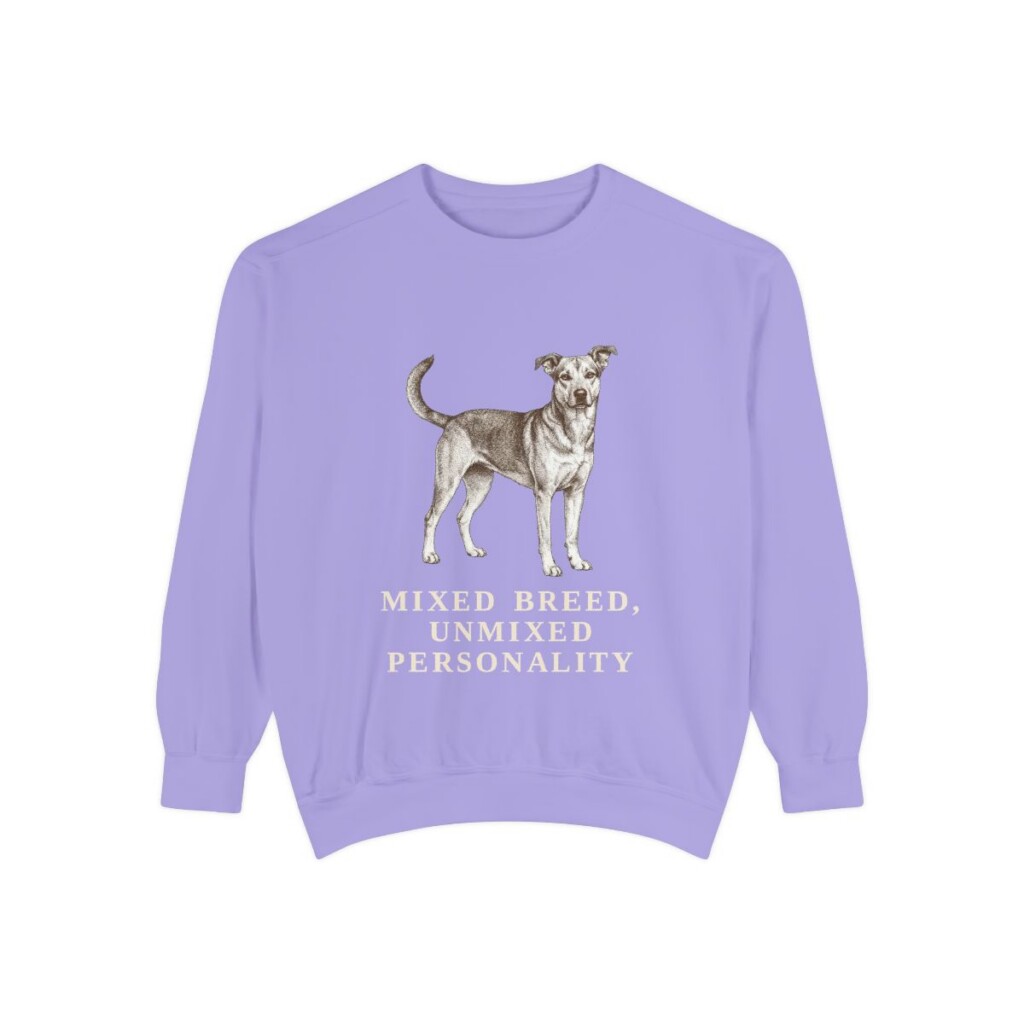 Mutt Humor Sweatshirt, Violet, front view