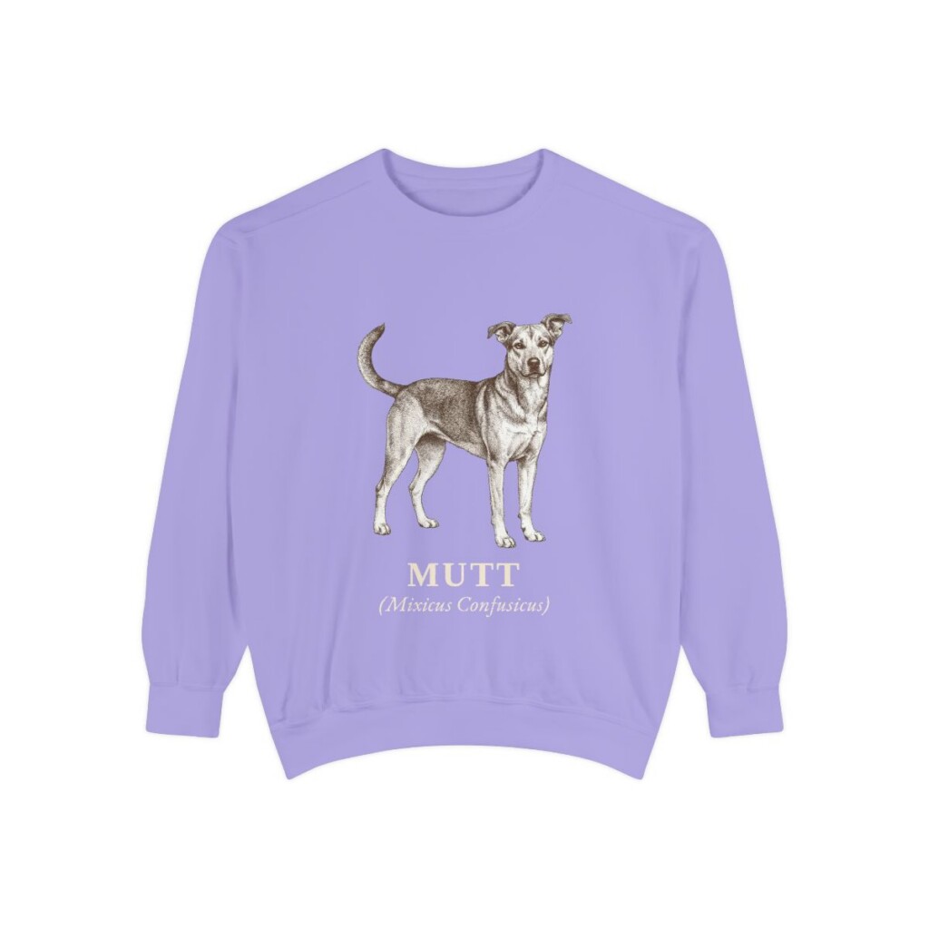 Mutt Latin Sweatshirt, Violet, front view