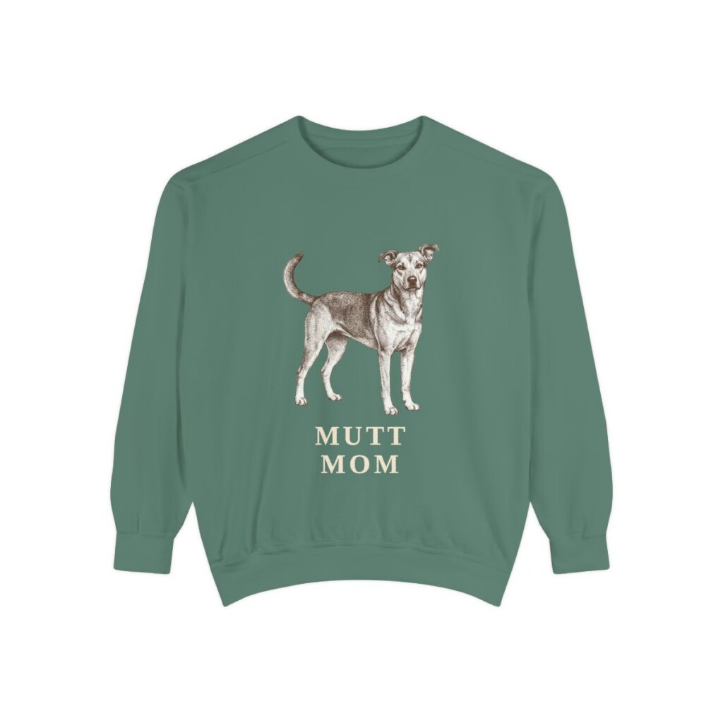 Mutt Mom Sweatshirt, Light Green, front view