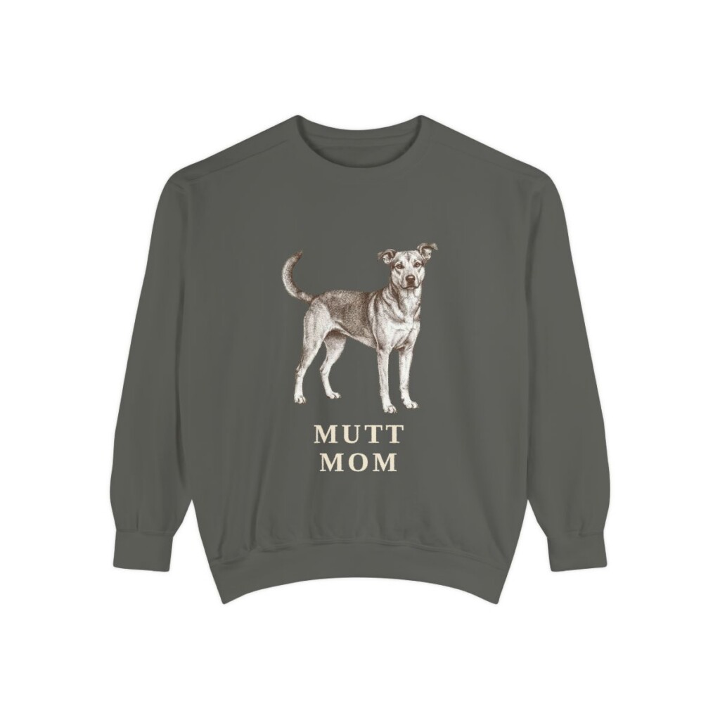 Mutt Mom Sweatshirt, Pepper, front view