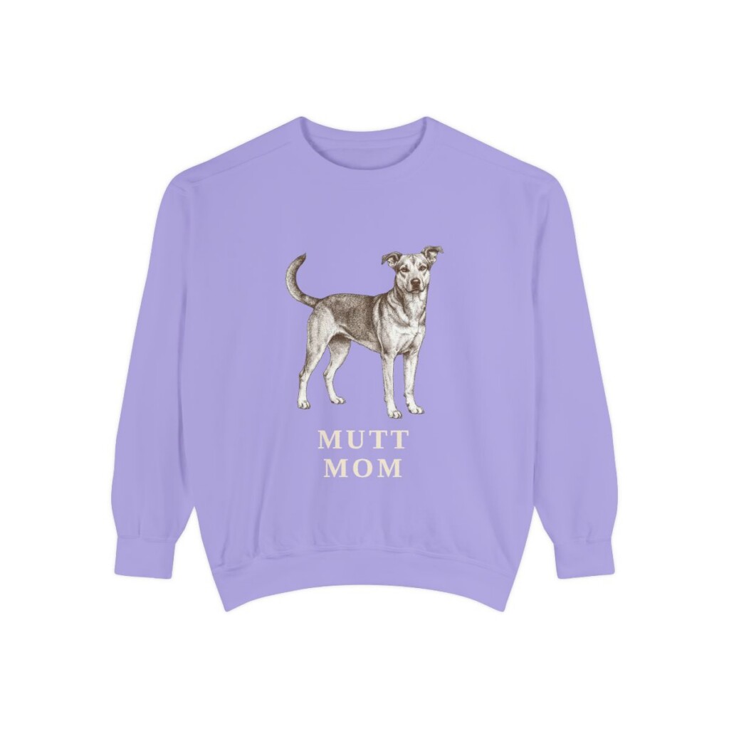 Mutt Mom Sweatshirt, Violet, front view