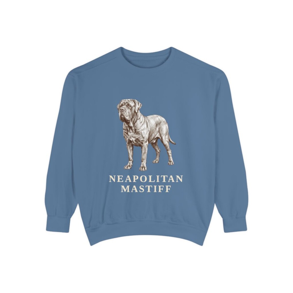 Neapolitan Mastiff Sweatshirt, Blue Jean, front view