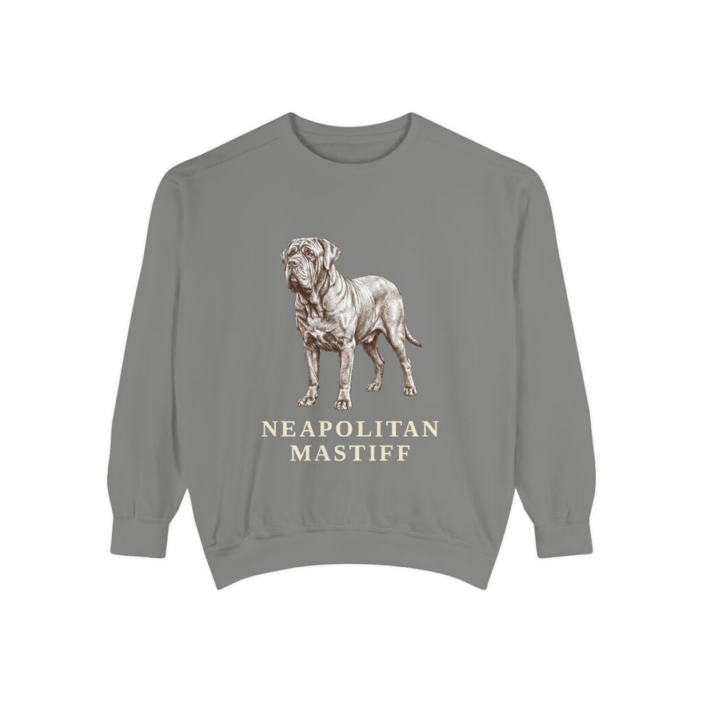 Neapolitan Mastiff Sweatshirt, Grey, front view