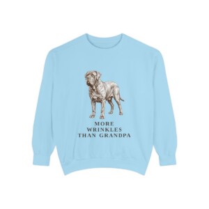 Neapolitan Mastiff Humor Sweatshirt, Chambray, front view