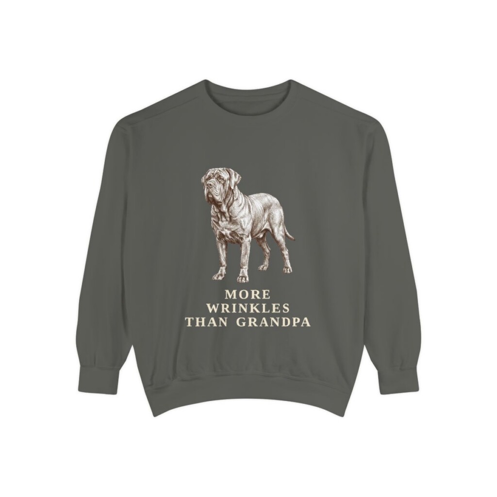 Neapolitan Mastiff Humor Sweatshirt, Pepper, front view
