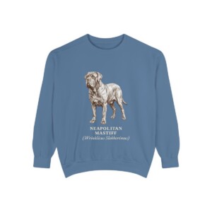 Neapolitan Mastiff Latin Sweatshirt, Blue Jean, front view