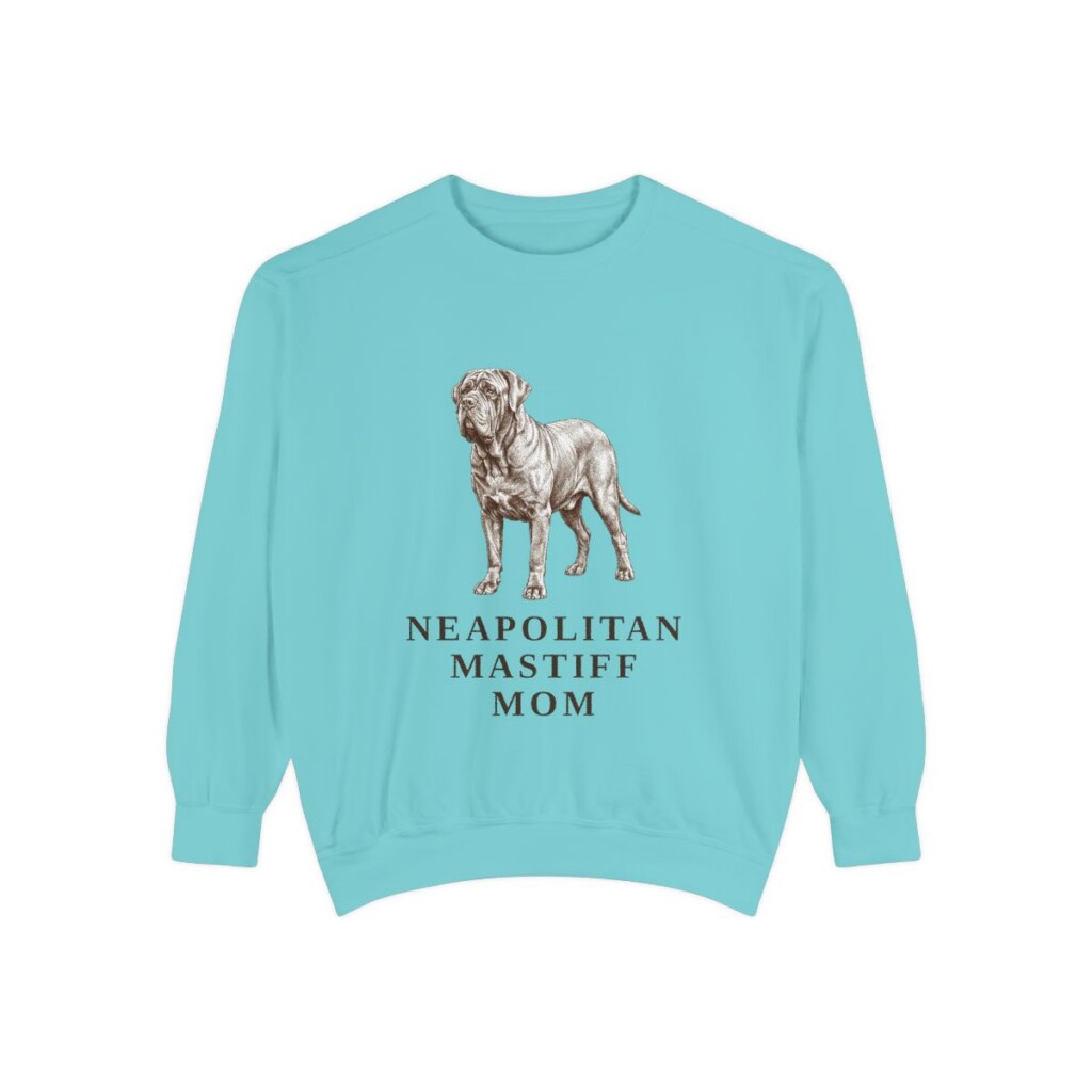 Neapolitan Mastiff Mom Sweatshirt, Chalky Mint, front view