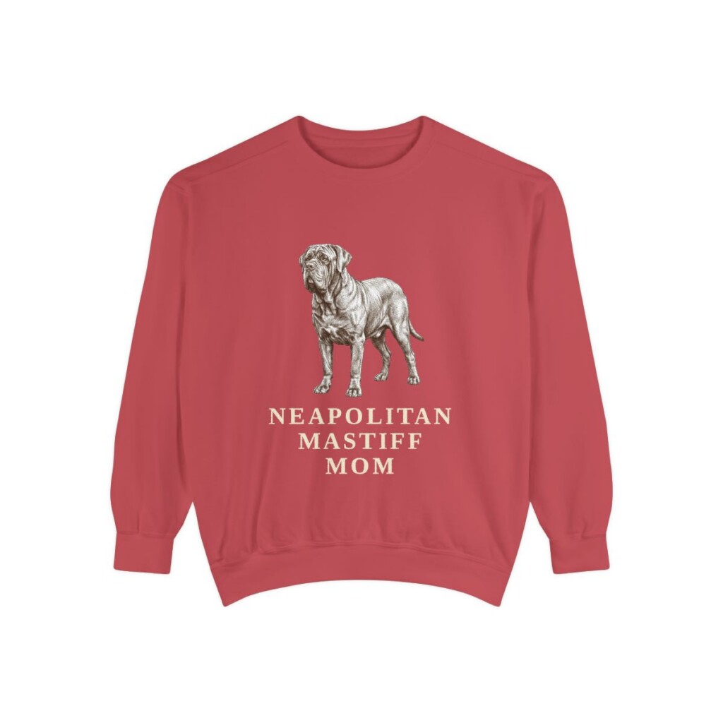Neapolitan Mastiff Mom Sweatshirt, Crimson, front view