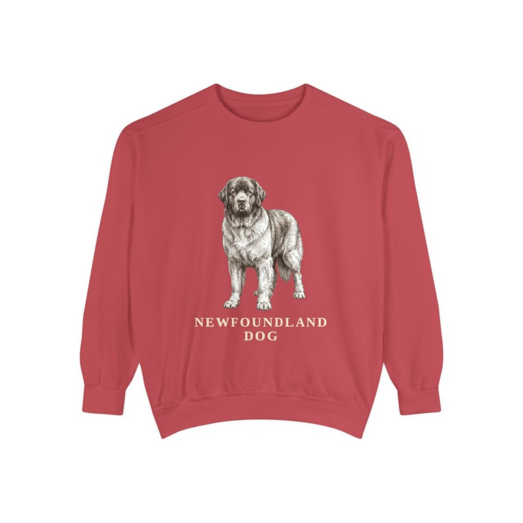Newfoundland Dog Sweatshirt, Crimson, front view