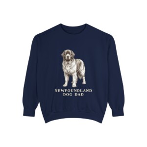 Newfoundland Dog Dad Sweatshirt, True Navy, front view
