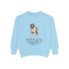 newfoundland-dog-sweatshirt-humor-chambray Newfoundland Dog Humor Sweatshirt, Chambray, front view