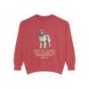 newfoundland-dog-sweatshirt-humor-crimson Newfoundland Dog Humor Sweatshirt, Crimson, front view