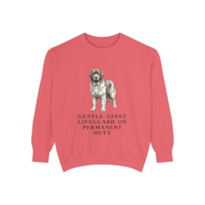 Newfoundland Dog Humor Sweatshirt, Watermelon, front view