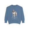 Newfoundland Dog Latin Sweatshirt, Blue Jean, front view