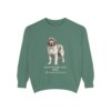 Newfoundland Dog Latin Sweatshirt, Light Green, front view