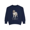 Newfoundland Dog Latin Sweatshirt, True Navy, front view
