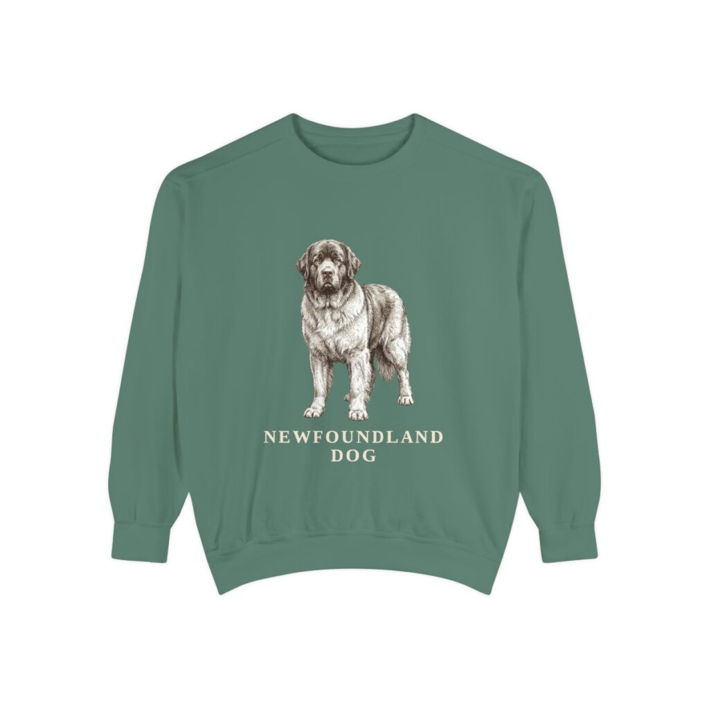 Newfoundland Dog Sweatshirt, Light Green, front view