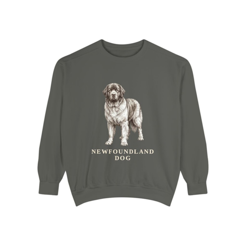 Newfoundland Dog Sweatshirt, Pepper, front view