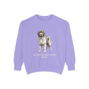 Newfoundland Dog Sweatshirt, Violet, front view