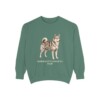 norrbottenspets-sweatshirt-dad-light-green Norrbottenspets Dad Sweatshirt, Light Green, front view