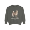 norrbottenspets-sweatshirt-dad-pepper Norrbottenspets Dad Sweatshirt, Pepper, front view