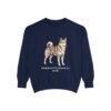 norrbottenspets-sweatshirt-dad-true-navy Norrbottenspets Dad Sweatshirt, True Navy, front view