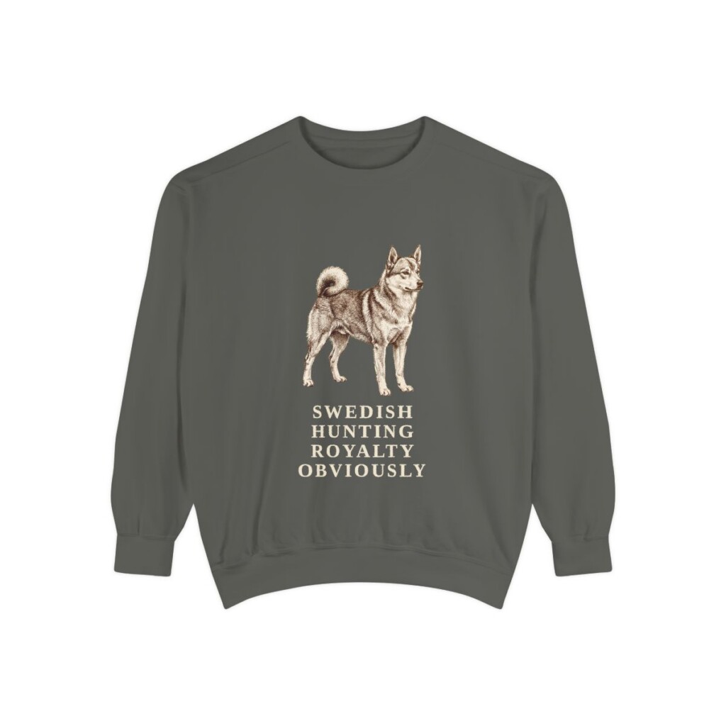 Norrbottenspets Humor Sweatshirt, Pepper, front view