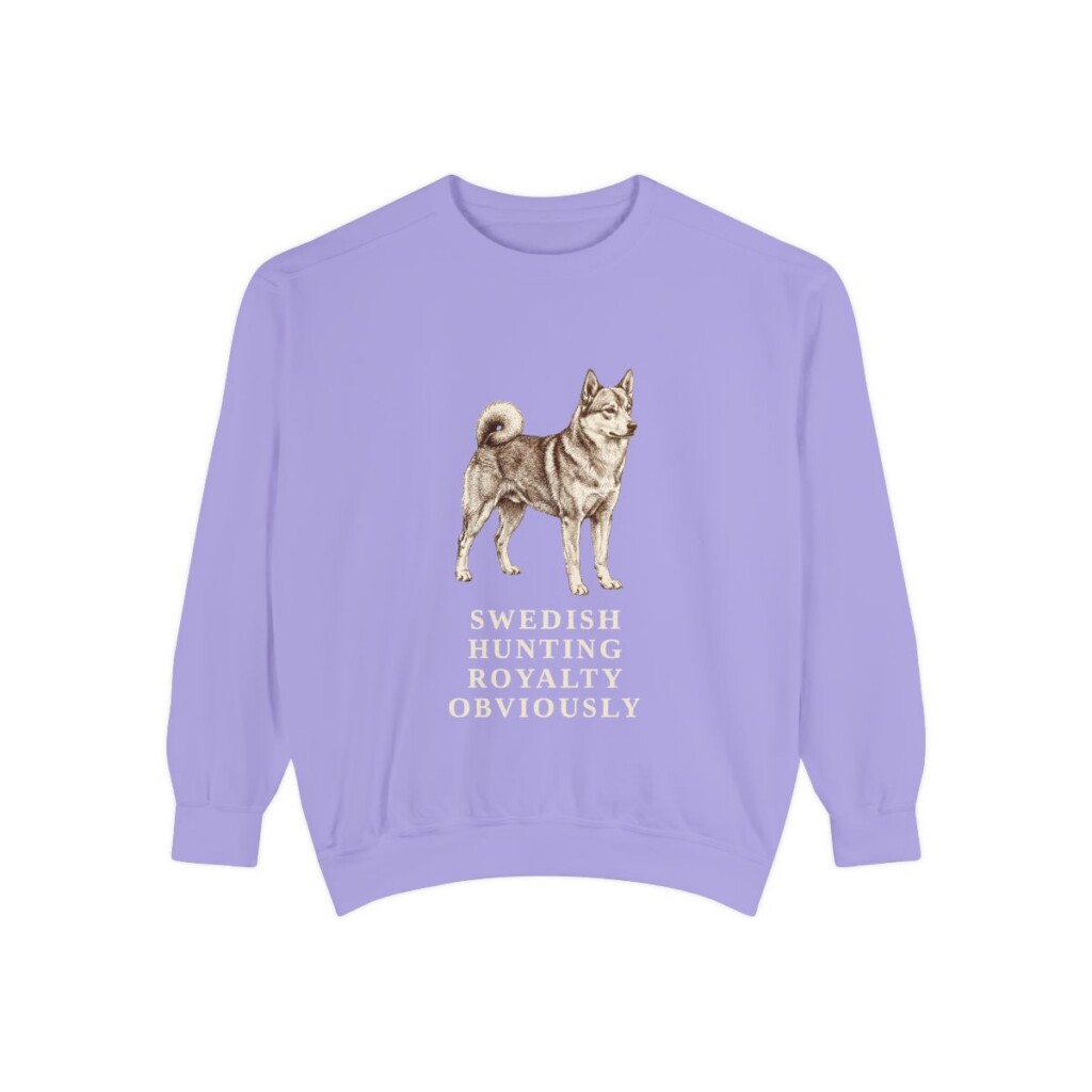 Norrbottenspets Humor Sweatshirt, Violet, front view