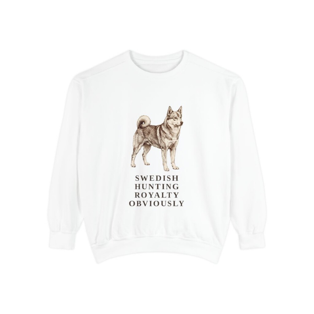 Norrbottenspets Humor Sweatshirt, White, front view
