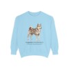 Norrbottenspets Latin Sweatshirt, Chambray, front view