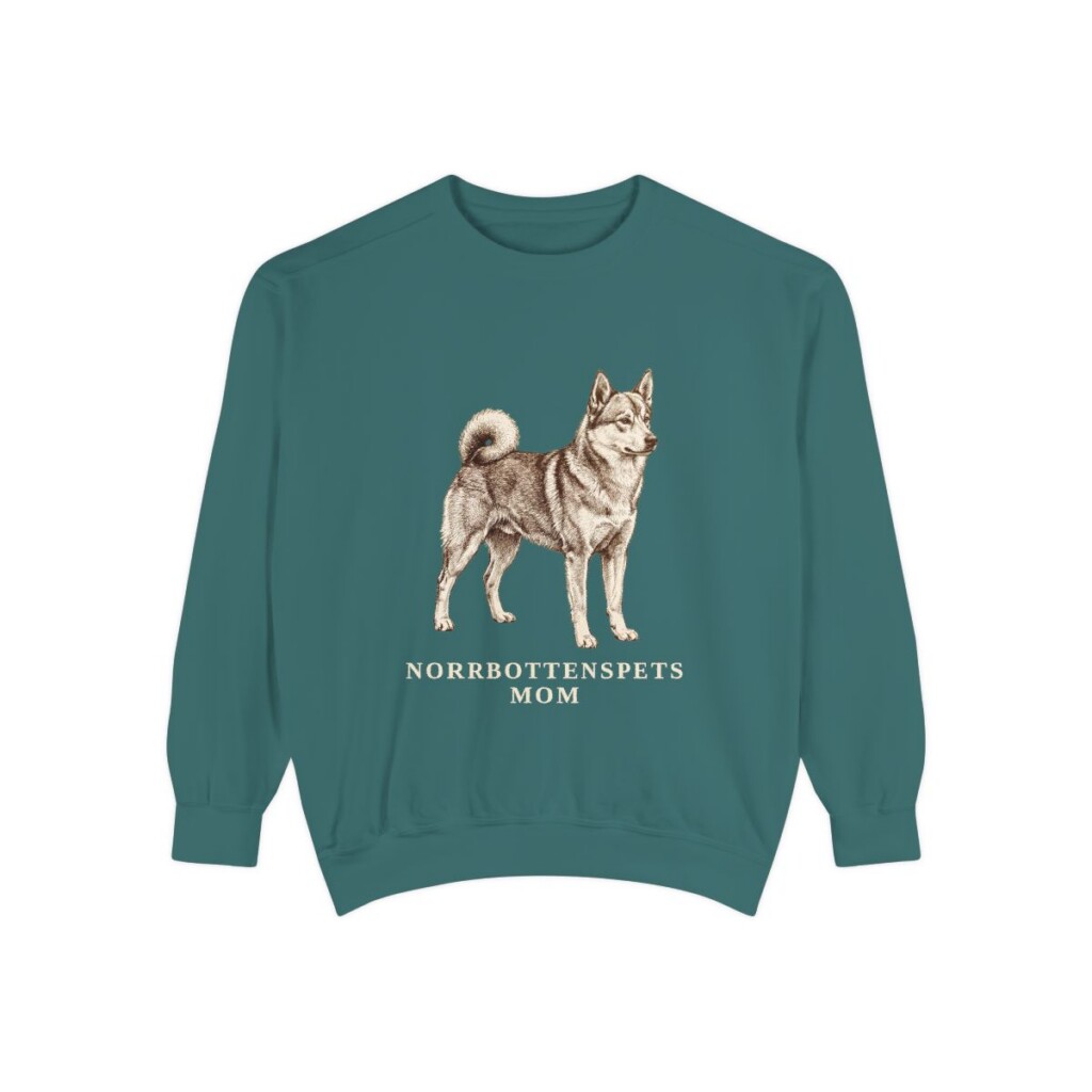 Norrbottenspets Mom Sweatshirt, Blue Spruce, front view