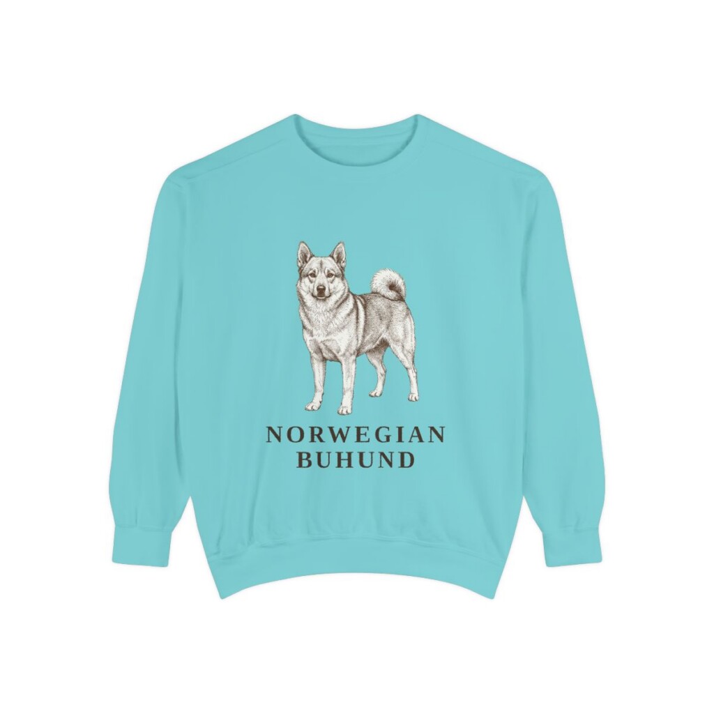 Norwegian Buhund Sweatshirt, Chalky Mint, front view