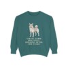 Norwegian Buhund Humor Sweatshirt, Blue Spruce, front view
