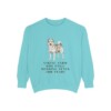 Norwegian Buhund Humor Sweatshirt, Chalky Mint, front view
