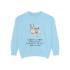 Norwegian Buhund Humor Sweatshirt, Chambray, front view