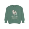 Norwegian Buhund Humor Sweatshirt, Light Green, front view