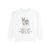 Norwegian Buhund Humor Sweatshirt, White, front view