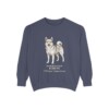 Norwegian Buhund Latin Sweatshirt, Denim, front view