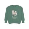 Norwegian Buhund Latin Sweatshirt, Light Green, front view