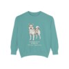 Norwegian Buhund Latin Sweatshirt, Seafoam, front view