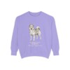 Norwegian Buhund Latin Sweatshirt, Violet, front view