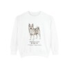 Norwegian Buhund Latin Sweatshirt, White, front view
