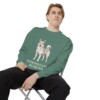 Norwegian Buhund Sweatshirt, Light Green, person 1 context